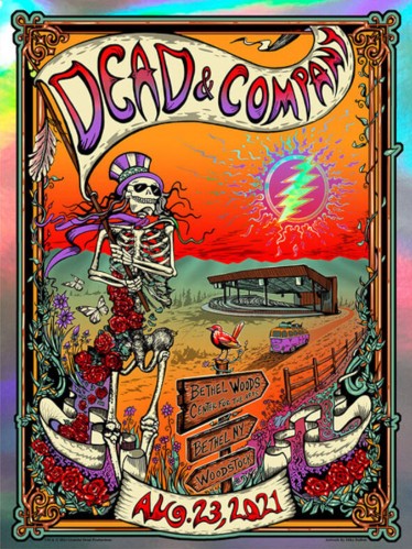 Dead and Company - Bethel Woods Center Bethel Woods NY August 23 2021 NOT FOIL - Live Concert Poster Wall Art Print - 131043 - Image 2
