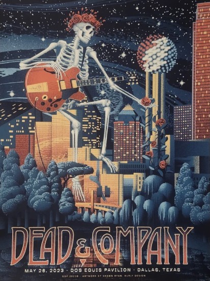 Dead and Company - Dos Equis Pavilion Dallas TX May 26 2023 - Live Concert Poster Wall Art Print - 131124 - Image 2