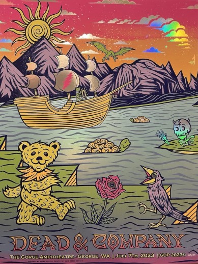 Dead and Company - Gorge Washington July 7 2023 NOT FOIL - Live Concert Poster Wall Art Print - 131072 - Image 2