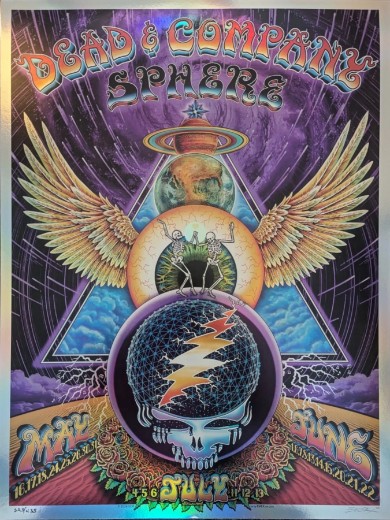Dead and Company - Sphere Las Vegas May 16 1024 Run NOT FOIL - Live Concert Poster Wall Art Print - 131053 - Image 2