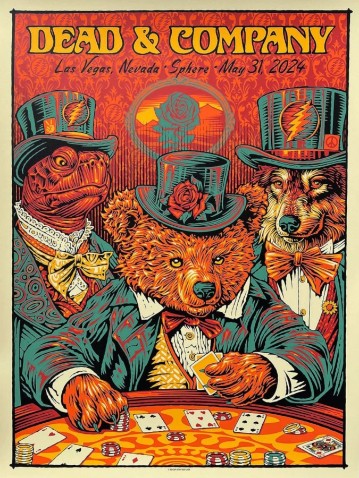 Dead and Company - Sphere Las Vegas NV May 31 2024 - Live Concert Poster Wall Art Print - 131079 - Image 2