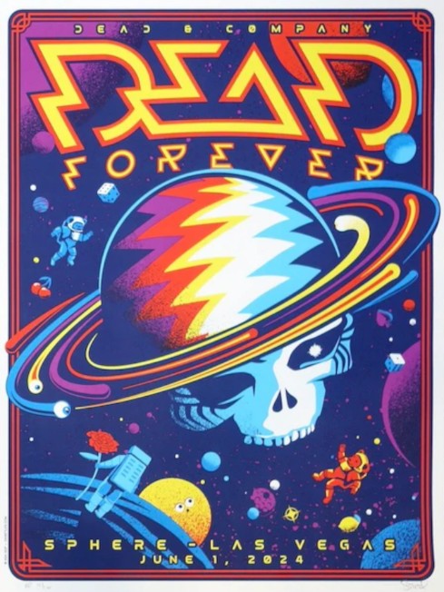 Dead and Company - Sphere Las Vegas NV June 1 2024 - Live Concert Poster Wall Art Print - 131065 - Image 2