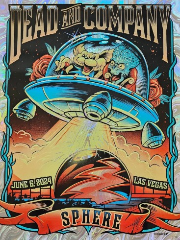 Dead and Company - Sphere Las Vegas NV June 6 2024 NOT FOIL 3 - Live Concert Poster Wall Art Print - 131057 - Image 2