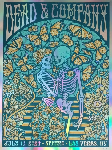 Dead and Company - Sphere Las Vegas NV July 11 2024 FOIL 1 - Live Concert Poster Wall Art Print - 131113 - Image 2