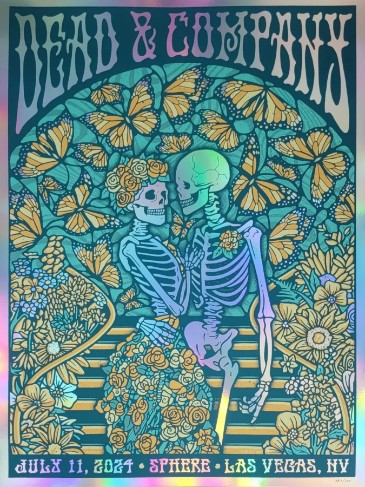 Dead and Company - Sphere Las Vegas NV July 11 2024 FOIL 2 - Live Concert Poster Wall Art Print - 131114 - Image 2