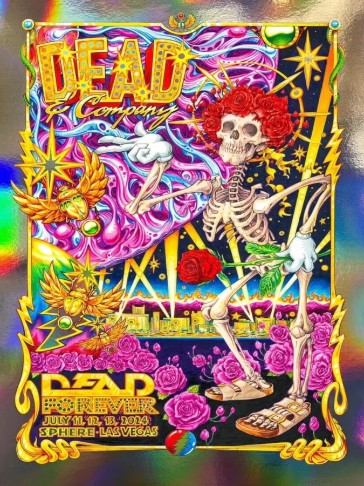 Dead and Company - Sphere Las Vegas NV July 11 2024 NOT FOIL 1 - Live Concert Poster Wall Art Print - 131097 - Image 2