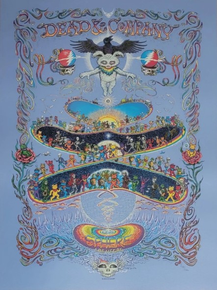 Dead and Company - Sphere Las Vegas NV March 20 2025 BLUE VARIANT - Live Concert Poster Wall Art Print - 131093 - Image 2
