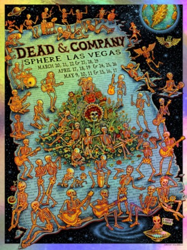 Dead and Company - Sphere Las Vegas March 20 2025 Run NOT FOIL - Live Concert Poster Wall Art Print - 131050 - Image 2