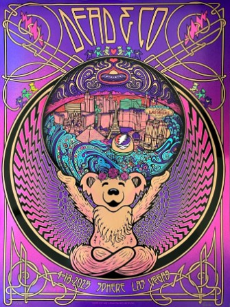 Dead and Company - Sphere Las Vegas NV April 18 2025 - Live Concert Poster Wall Art Print - 131048 - Image 2
