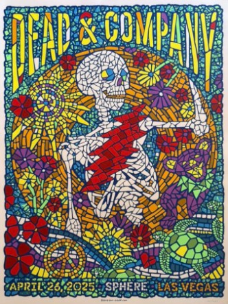 Dead and Company - Sphere Las Vegas NV April 26 2025 - Live Concert Poster Wall Art Print - 131044 - Image 2