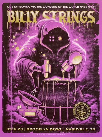Billy Strings - Brooklyn Bowl Nashville TN July 16 2020 - Live Concert Poster Wall Art Print - 112049 - Image 2