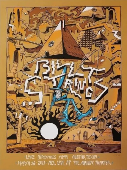 Billy Strings - Moody Theater Austin TX March 26 2021 GOLD VARIANT - Live Concert Poster Wall Art Print - 112045 - Image 2