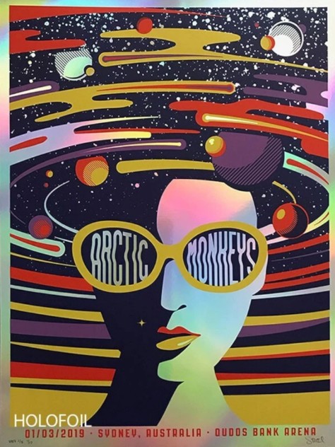 Arctic Monkeys - Qudos Bank Arena Sydney Australia, January 3, 2019 NOT FOIL - Live Concert Poster Wall Art Print - 107001 - Image 2