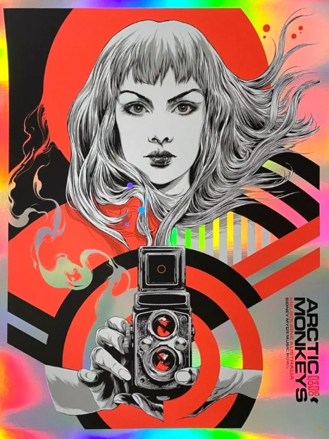 Arctic Monkeys - Sidney Myer Music Bowl Melbourne Australia, January 4, 2023 NOT FOIL - Live Concert Poster Wall Art Print - 107002 - Image 2