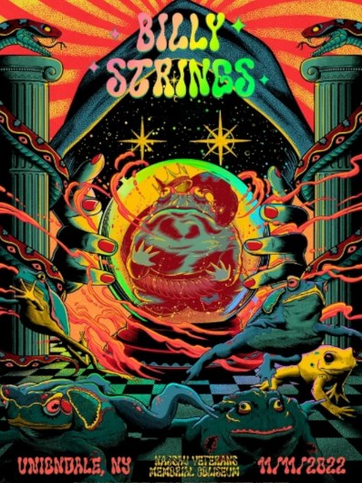 Billy Strings - Nassau Coliseum, Uniondale NY November 11 2022 FOIL - Live Concert Poster Wall Art Print - 112040 - Image 2