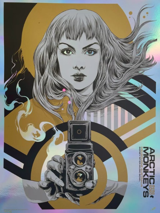 Arctic Monkeys - Sidney Myer Music Bowl Melbourne Australia, January 4, 2023 NOT FOIL2 - Live Concert Poster Wall Art Print - 107003 - Image 2