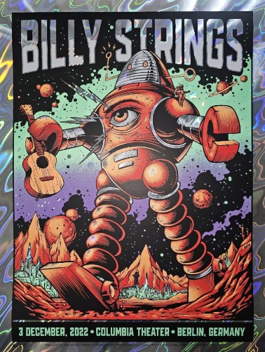 Billy Strings - Columbia Theater Berlin Germany December 3 2022 FOIL - Live Concert Poster Wall Art Print - 112017 - Image 2