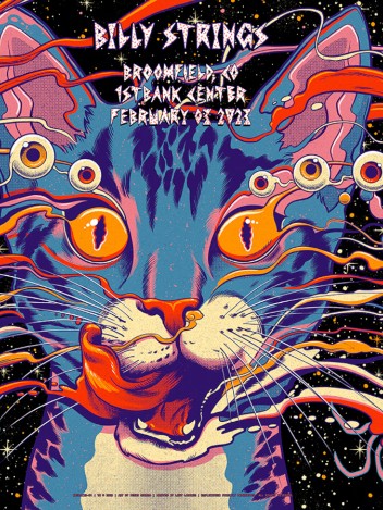 Billy Strings - 1st Bank Center Broomfield CO February 3 2023 - Live Concert Poster Wall Art Print - 112060 - Image 2