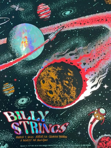 Billy Strings - Georgia Theater Athens GA March 7 2023 FOIL - Live Concert Poster Wall Art Print - 112053 - Image 2