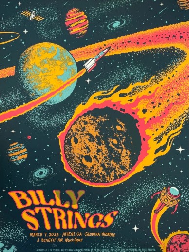 Billy Strings - Georgia Theater Atlanta GA March 7 2023 - Live Concert Poster Wall Art Print - 112058 - Image 2