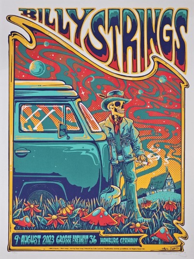Billy Strings - Grosse Freiheit 36 Hamburg Germany August 9 2023 - Live Concert Poster Wall Art Print - 112115 - Image 2