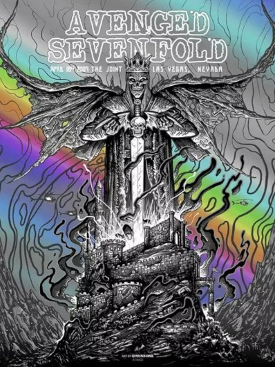 Avenged Sevenfold - The Joint Las Vegas NV, April 18, 2009 NOT FOIL1 - Live Concert Poster Wall Art Print - 109001 - Image 2