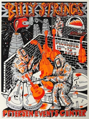 Billy Strings - Peterson Events Center Pittsburgh PA December 12 2023 ORANGE VARIANT - Live Concert Poster Wall Art Print - 112084 - Image 2