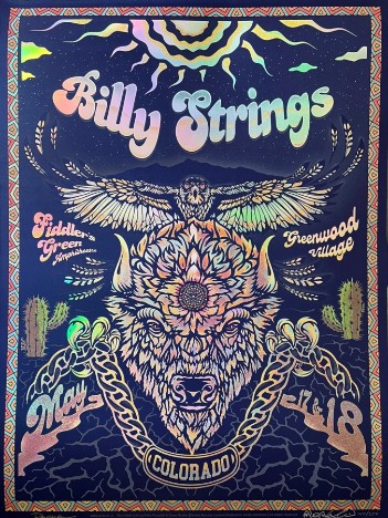 Billy Strings - Fiddlers Green Greenwood Village CO May 17 2024 FOIL - Live Concert Poster Wall Art Print - 112109 - Image 2