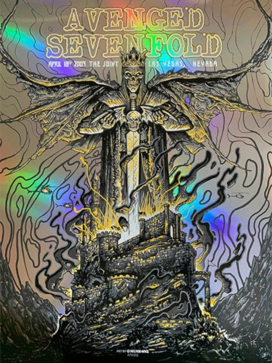 Avenged Sevenfold - The Joint Las Vegas NV, April 18, 2009 NOT FOIL2 - Live Concert Poster Wall Art Print - 109002 - Image 2