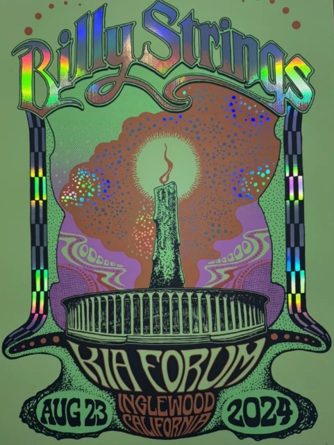Billy Strings - Inglewood Forum Los Angeles CA August 23 2-24 FOIL - Live Concert Poster Wall Art Print - 112122 - Image 2