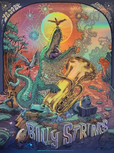 Billy Strings - Uno Arena NOLA LA December 30 2024 FOIL - Live Concert Poster Wall Art Print - 112030 - Image 2