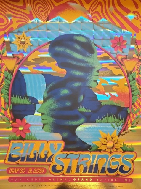 Billy Strings - Van Andel Arena Grand Rapids MI May 30 2025 FOIL - Live Concert Poster Wall Art Print - 112112 - Image 2