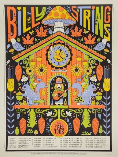 Billy Strings - Fall Tour 2023 - Live Concert Poster Wall Art Print - 112079 - Image 2