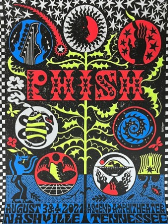 Phish - Ascend Amphitheater Nashville TN August 3 2021 - Live Concert Poster Wall Art Print - 172046 - Image 2
