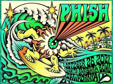Phish - Santa Barbara Bowl Santa Barbara CA October 26 2021 - Live Concert Poster Wall Art Print - 172018 - Image 2