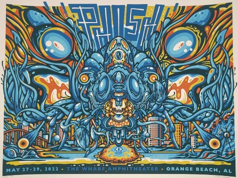 Phish - Wharf Amphitheater Orange Beach AL May 27 2022 BLUE VARIANT - Live Concert Poster Wall Art Print - 172057 - Image 2
