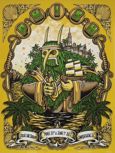 Phish - Credit One Stadium Charleston SC May 31 2022 GOLD VARIANT - Live Concert Poster Wall Art Print - 172031 - Image 2