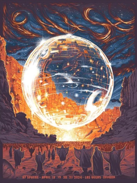 Phish - Sphere Las Vegas NV April 18 2024 - Live Concert Poster Wall Art Print - 172008 - Image 2