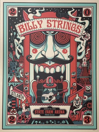 Billy Strings - State Farm Arena Atlanta GA, March 10, 2023 - Live Concert Poster Wall Art Print - 112003 - Image 2