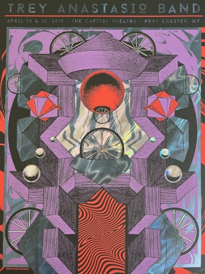 Trey Anastasio - Capital Theater Portchester NY April 14 2017 PURPLE VARIANT - Live Concert Poster Wall Art Print - 200067 - Image 2