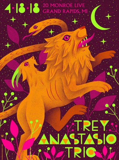 Trey Anastasio - 20 Monroe Live Grand Rapids MI April 18 2018 - Live Concert Poster Wall Art Print - 200026 - Image 2