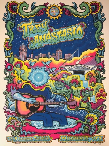 Trey Anastasio - Riverside Theater Milwaukee WI October 18 2019 - Live Concert Poster Wall Art Print - 200021 - Image 2