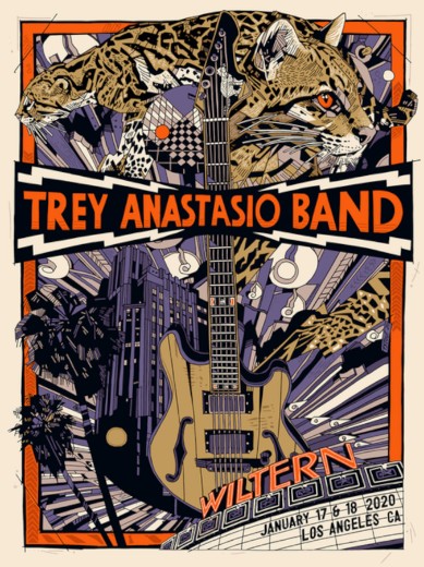 Trey Anastasio - Wiltern Theater Los Angeles CA January 17 2020 - Live Concert Poster Wall Art Print - 200055 - Image 2