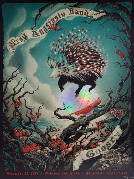 Trey Anastasio - Mohegan Sun Arena Uncassville CT November 12 2022 FOIL - Live Concert Poster Wall Art Print - 200047 - Image 2