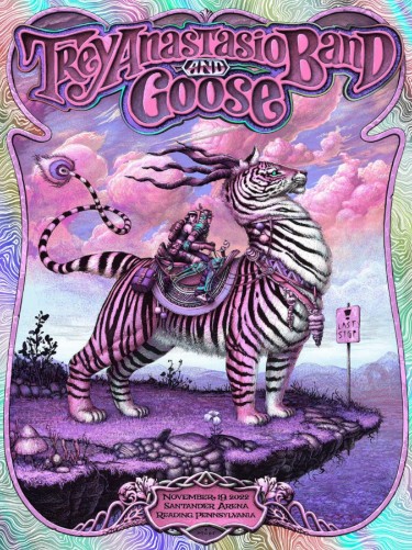 Trey Anastasio - Santander Arena Reading PA November 29 2022 FOIL 2 - Live Concert Poster Wall Art Print - 200008 - Image 2