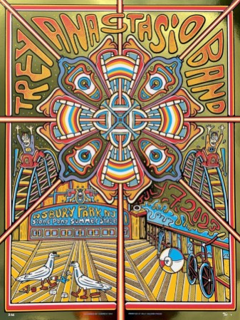 Trey Anastasio - Stone Pony Stage Asbury Park NJ July 7 2023 FOIL - Live Concert Poster Wall Art Print - 200032 - Image 2