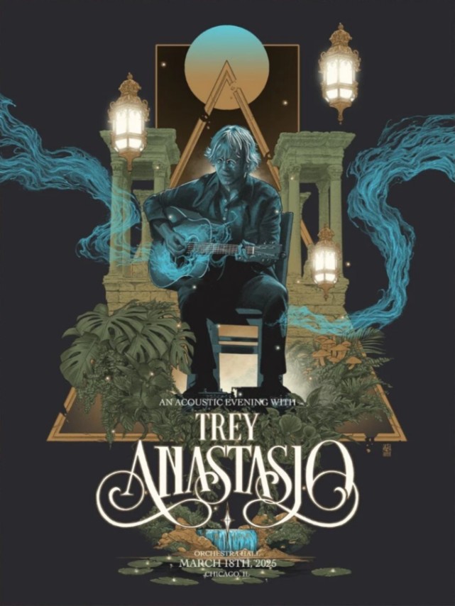 Trey Anastasio - Orchestra Hall Chicago IL March 18 2025 - Live Concert Poster Wall Art Print - 200059 - Image 2