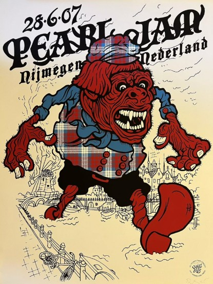 Pearl Jam - Nigmegen Netherlands June 28 2007 - Live Concert Poster Wall Art Print - 170003 - Image 2