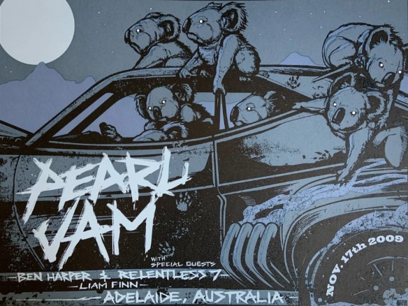 Pearl Jam - Adelaide Australia November 17 2009 - Live Concert Poster Wall Art Print - 170011 - Image 2