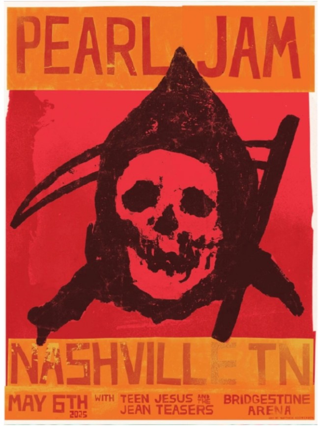 Pearl Jam - Bridgestone Arena Nashville TN May 6 2025 - Live Concert Poster Wall Art Print - 170029 - Image 2